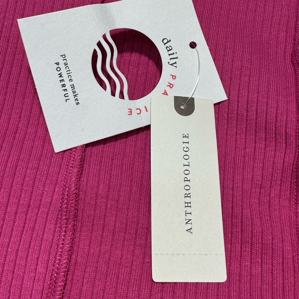 NWT Anthropologie Daily Practice Buzzer Beater Cotton Blend Pink Mini Dress Sz L - Picture 8 of 11